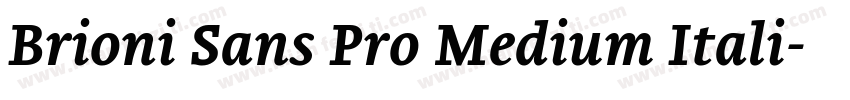 Brioni Sans Pro Medium Itali字体转换